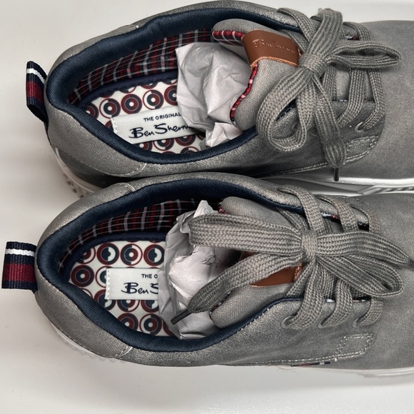 BEN SHERMAN Markus Oxford II Gray suede sneakers‎ size 9. - Picture 2 of 10